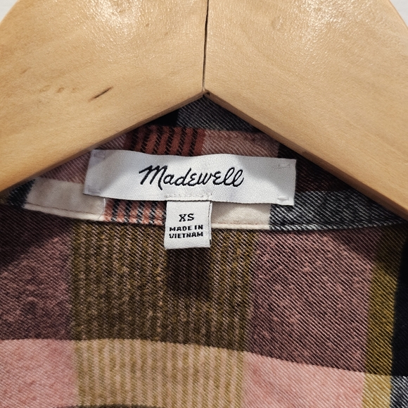 Madewell Classic Ex-Boyfriend Shirt in Seconda Plaid Size XS - Picture 7 of 8